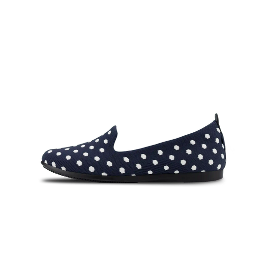 Women's Market Flat - Midnight/White Polka Dot