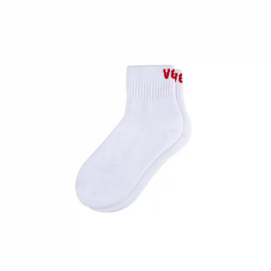 Mid Crew Socks - White/Berry
